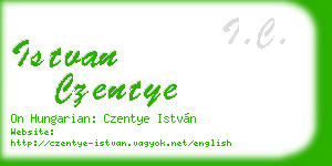 istvan czentye business card