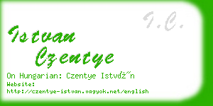 istvan czentye business card